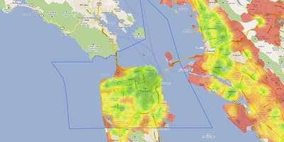Mapa zaljevu vrućine